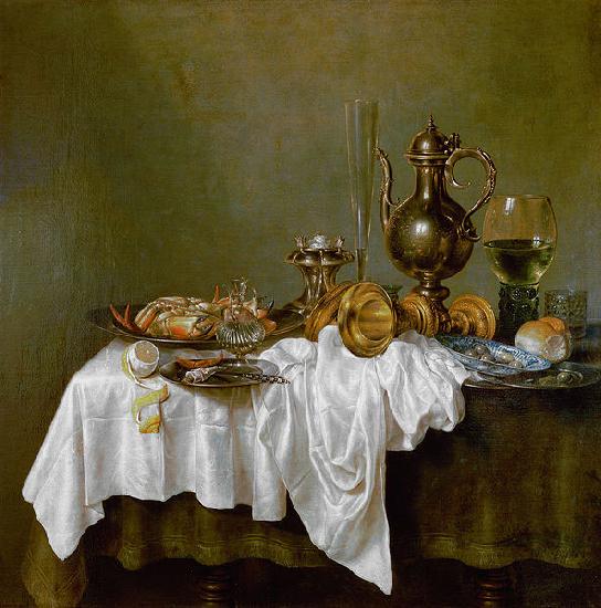 unknow artist ontbijt stilleven met krab, oil painting picture